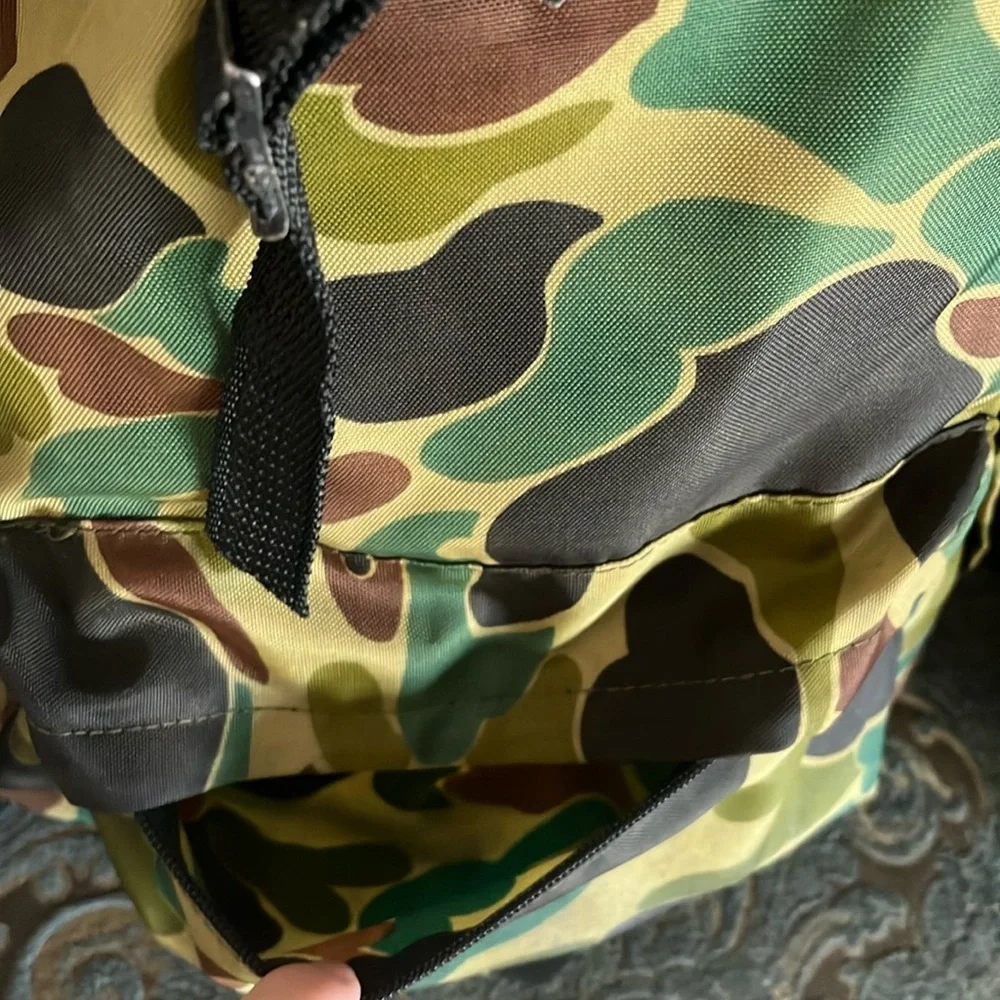 Vintage Camo Backpack Camel Cigarettes Camouflage Backpack Hiking School Bag